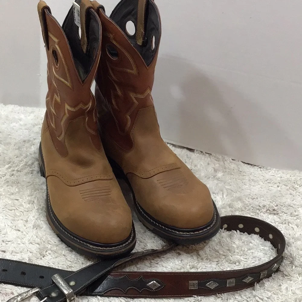 Rocky men’s Branson leather ride comfort boots